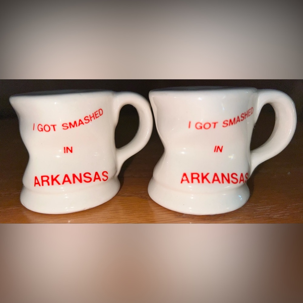 I got smashed in Arkansas salt and pepper shakers